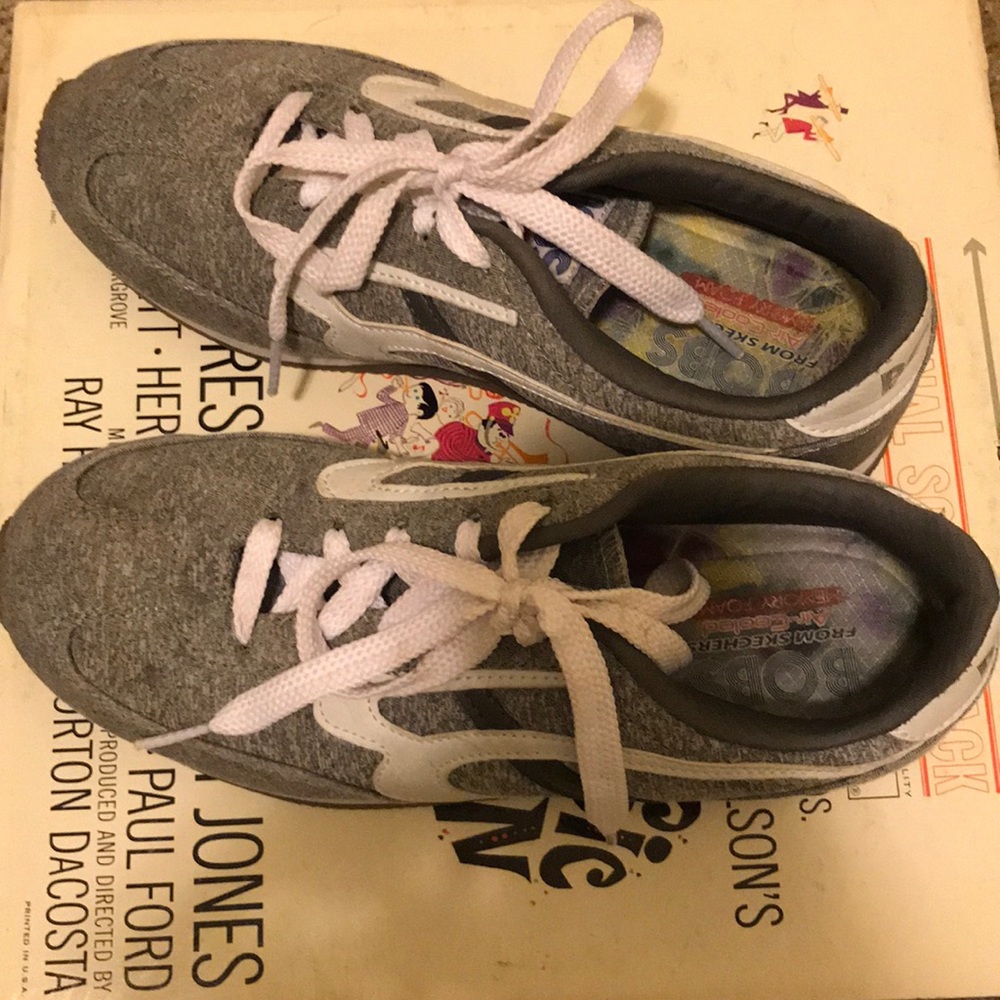 Bobs Skechers grey soft athletic shoe